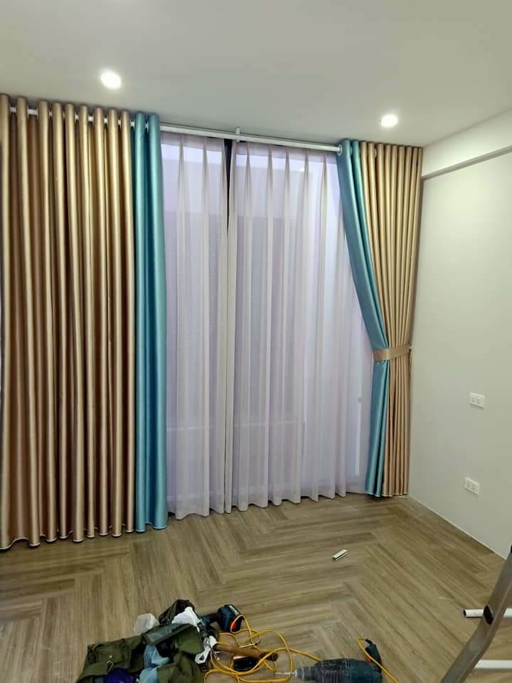 Rèm Vải 2 Màu Và Voan
