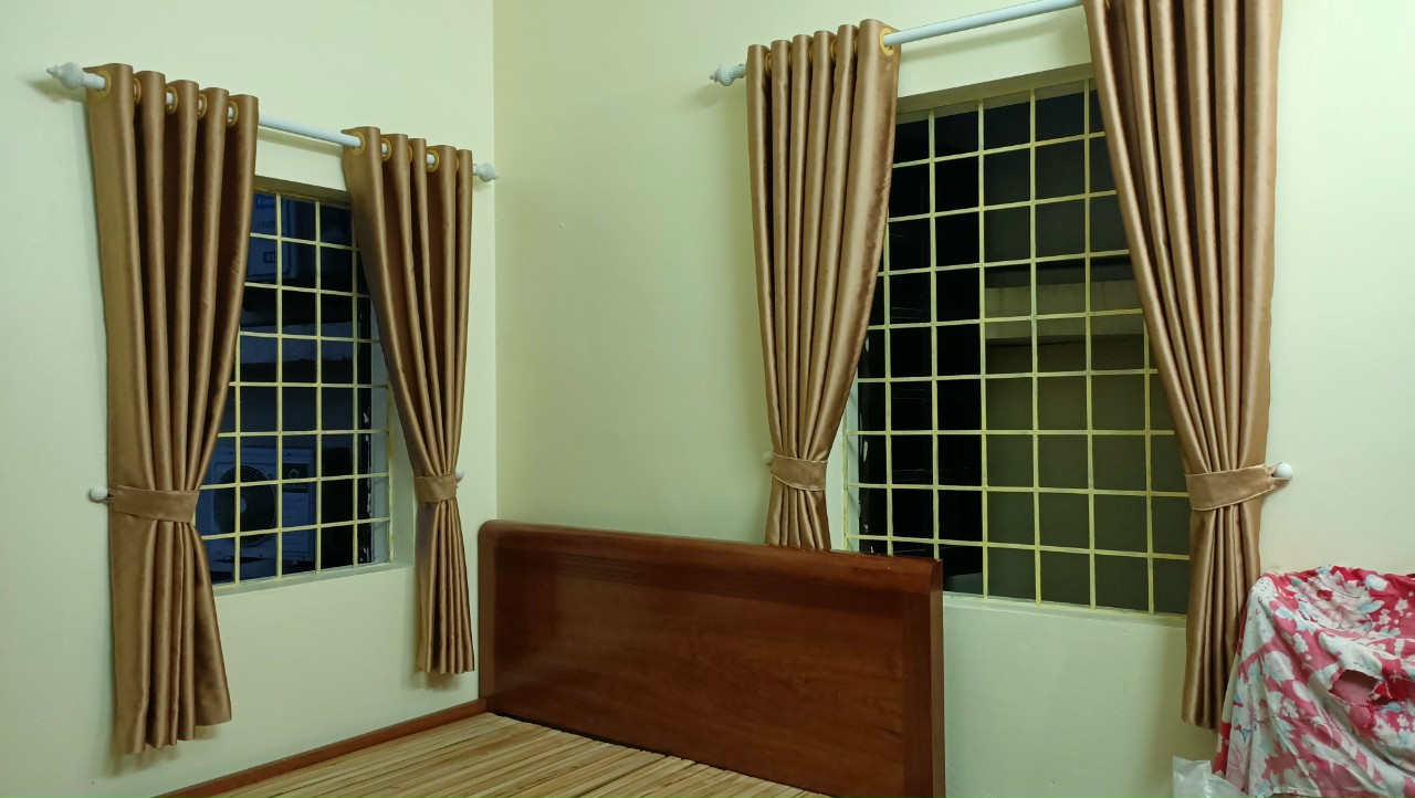 Rèm Vải Phối Màu Và Voan