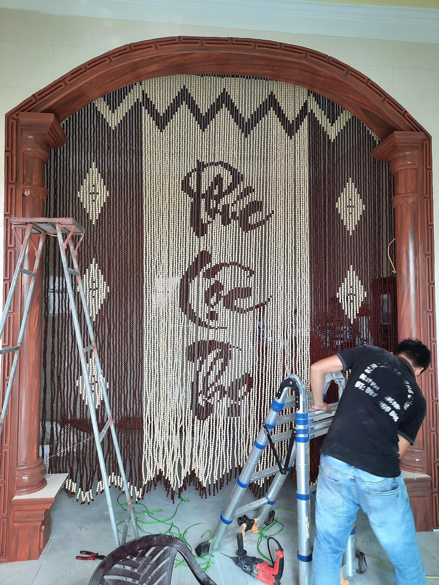 Rèm Hạt Gỗ Bồ Đề Phòng Thờ