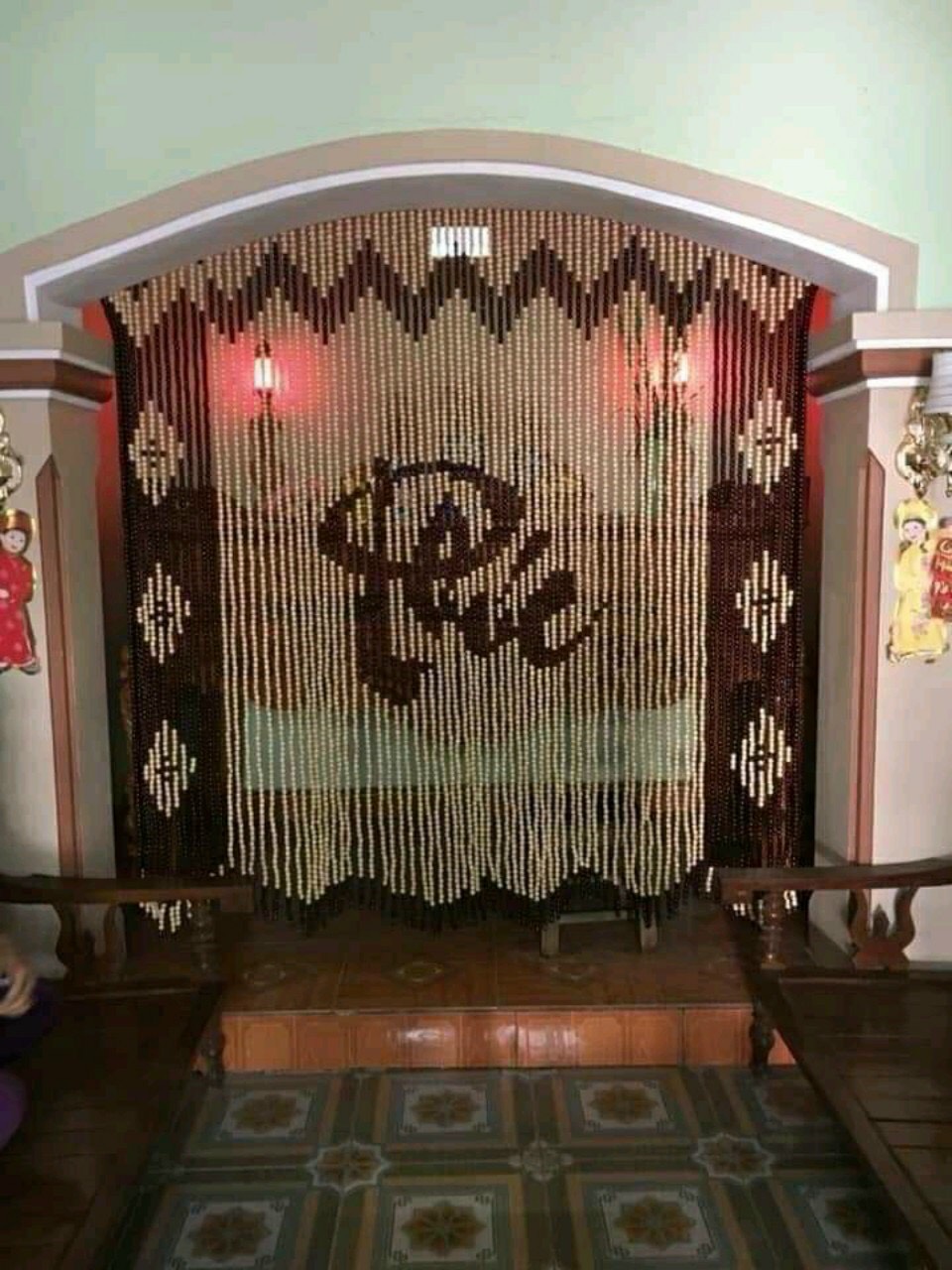 Rèm Hạt Gỗ Bồ Đề Phòng Thờ